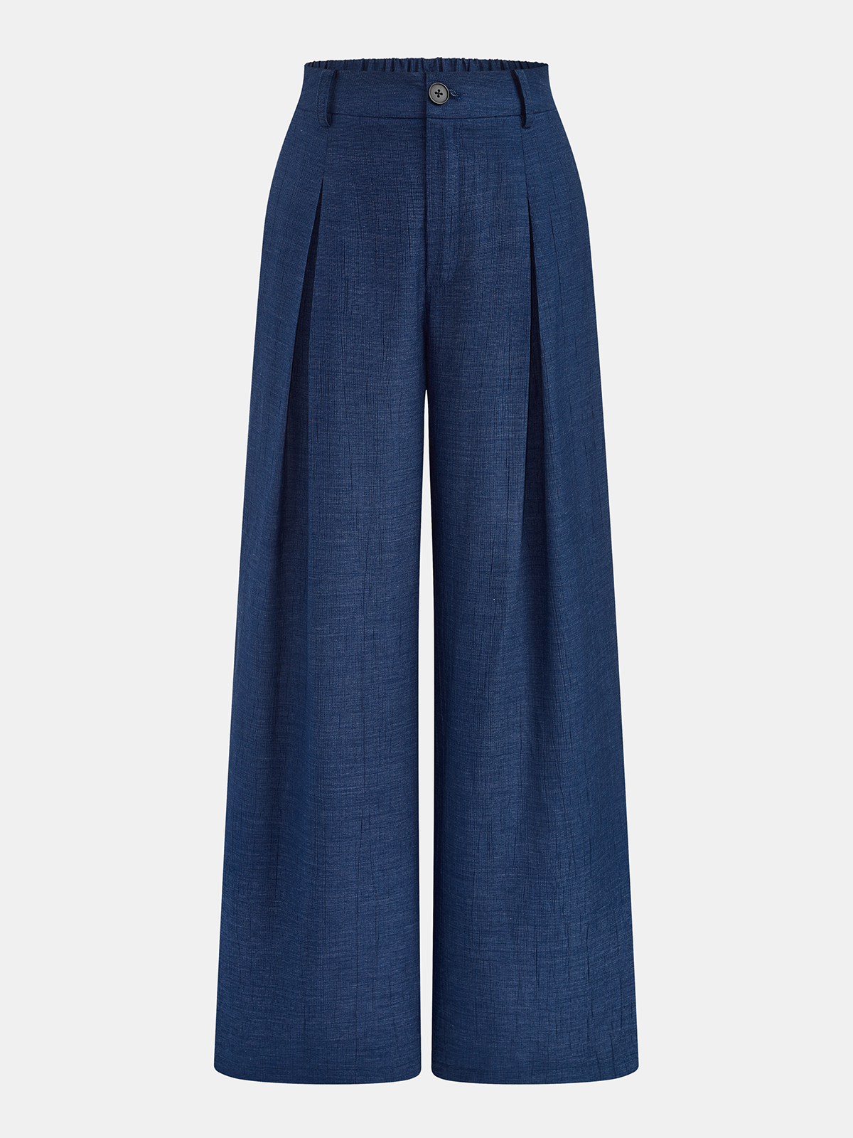 Top i spodnie z wiązaniem w pasie z imitacji denimu