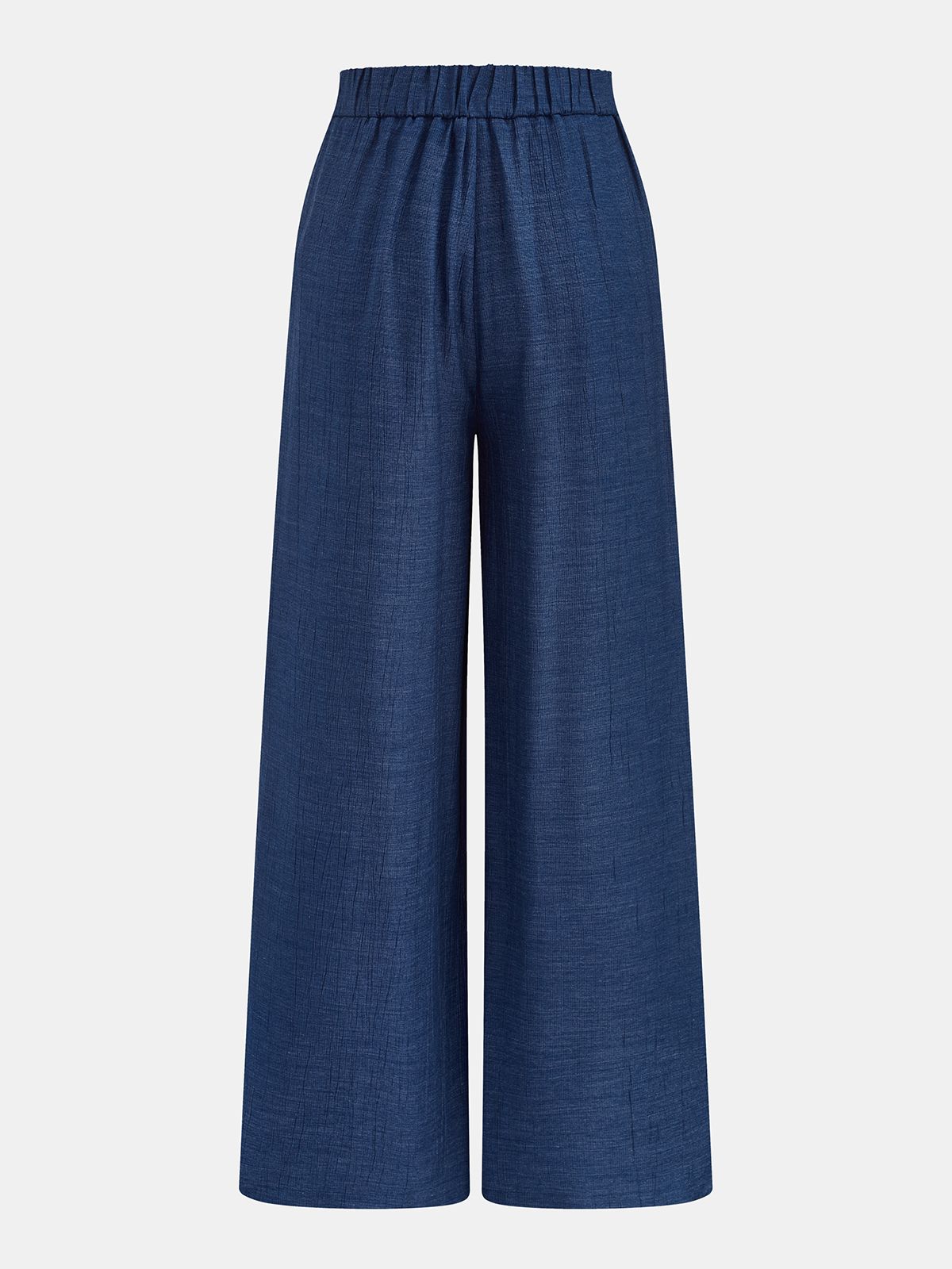 Top i spodnie z wiązaniem w pasie z imitacji denimu