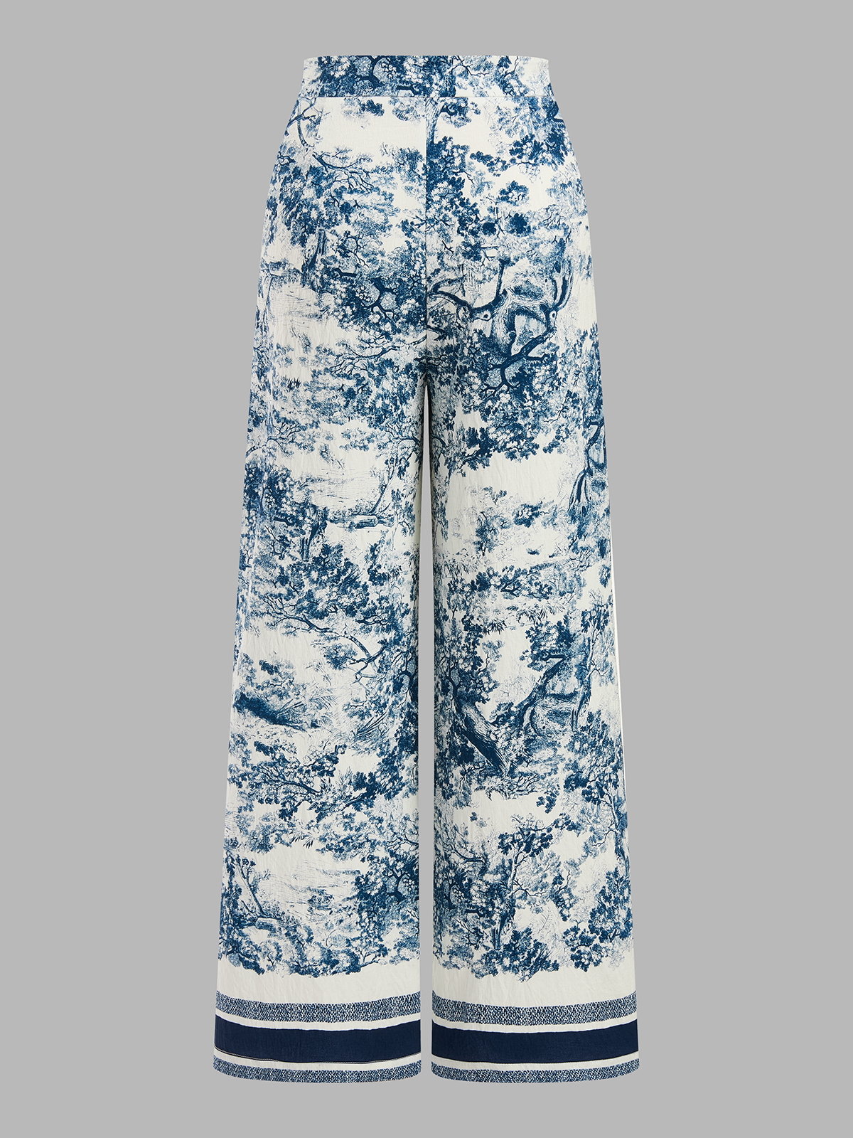 Skręcony Crop Top i Spodnie w Wzór Toile