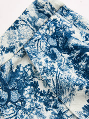 Kręcony Crop Top i Spodnie w Print Toile