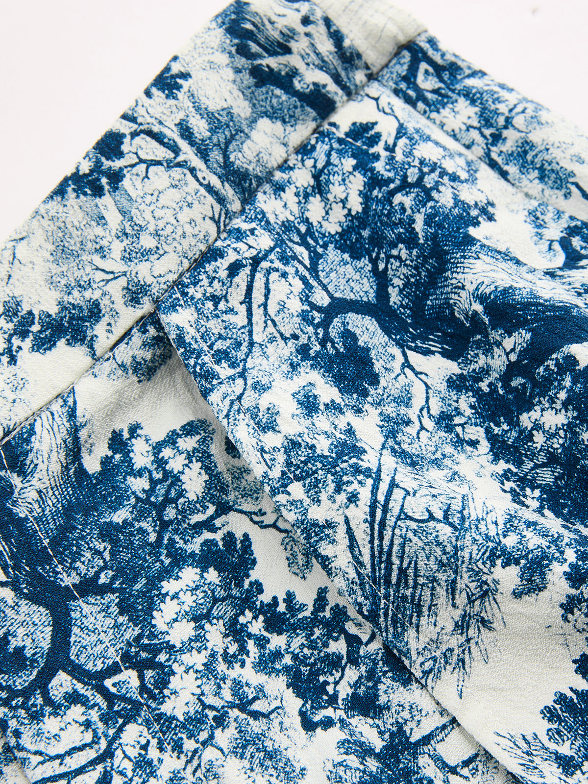 Skręcony Crop Top i Spodnie w Wzór Toile