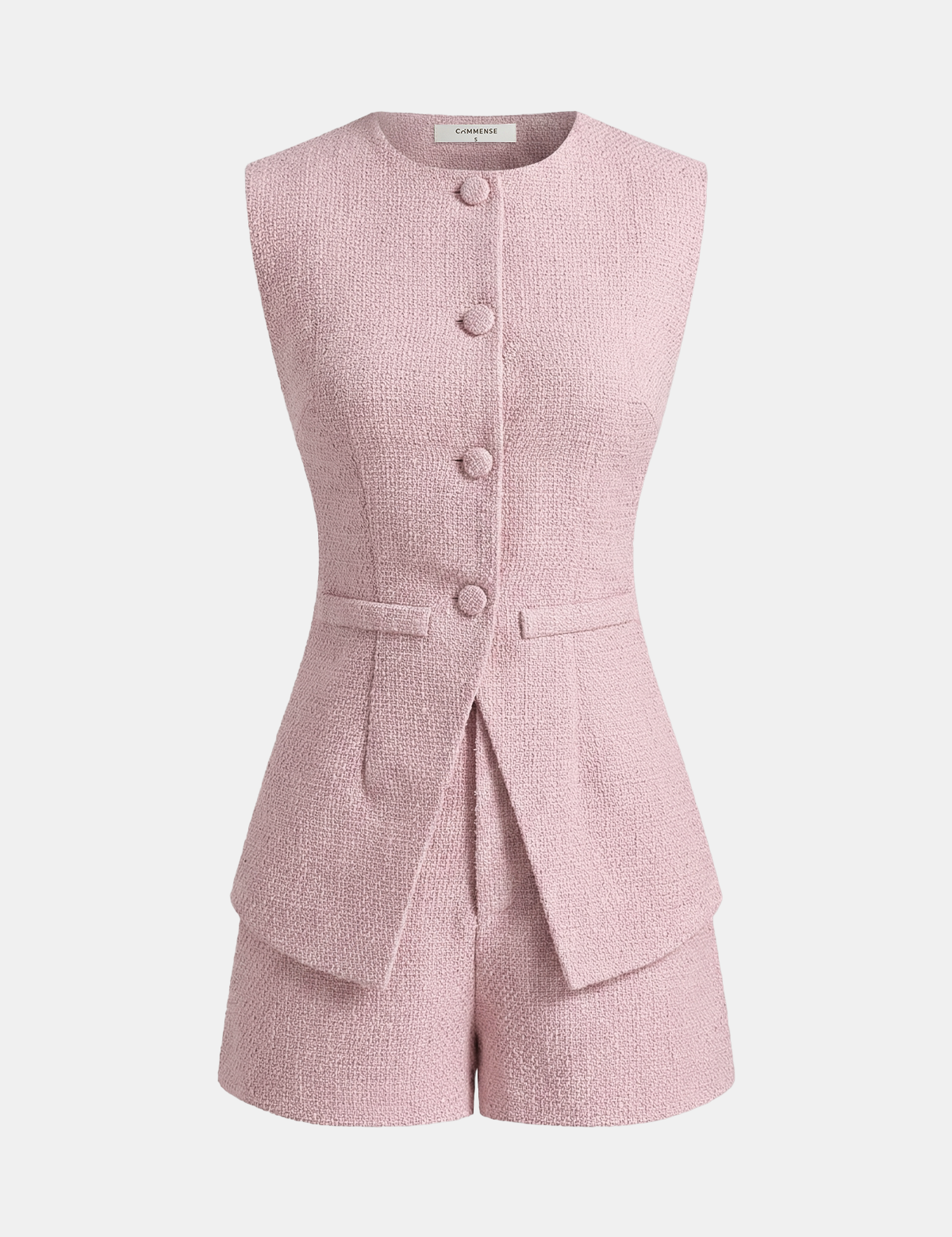 Kamizelka bez rękawów i szorty Tweed