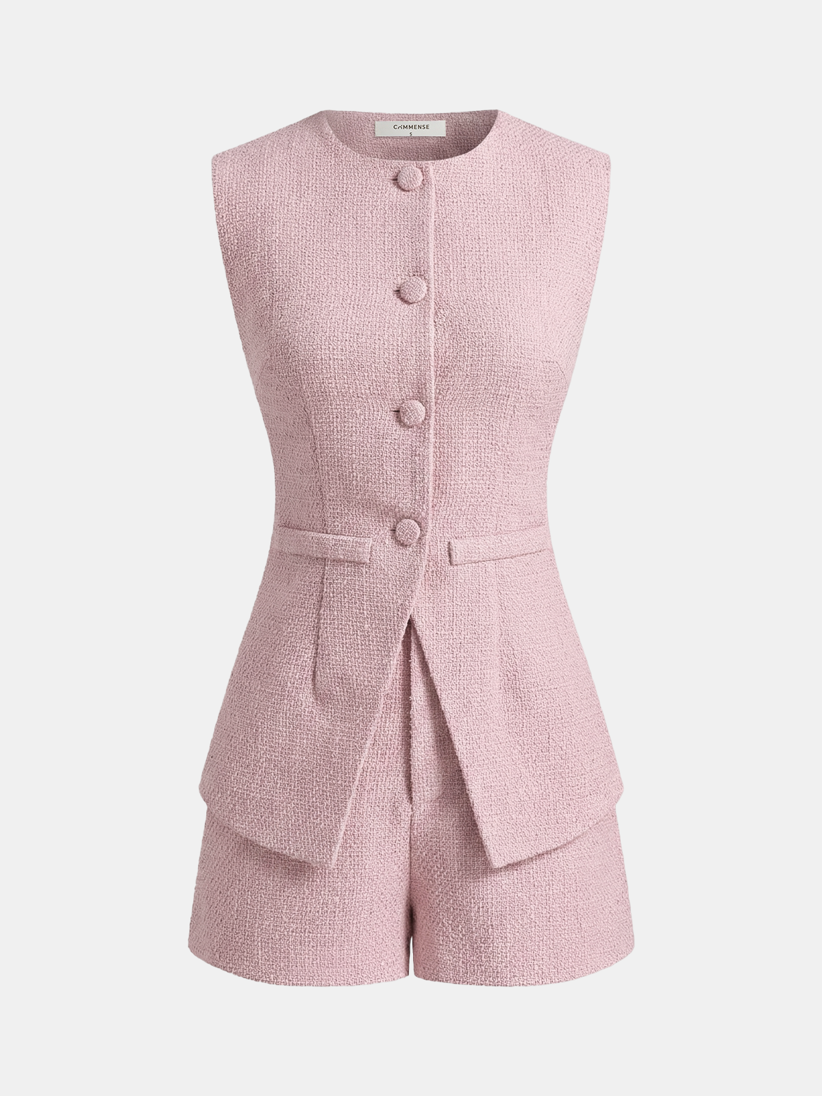 Kamizelka bez rękawów i szorty Tweed