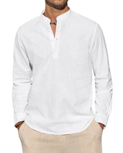 Elegancka Koszula Henley z Bawełny