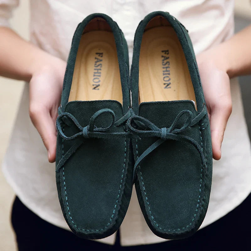Casual zamszowe letnie loafersy