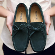 Casual zamszowe letnie loafersy