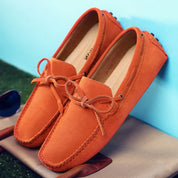 Casual zamszowe letnie loafersy