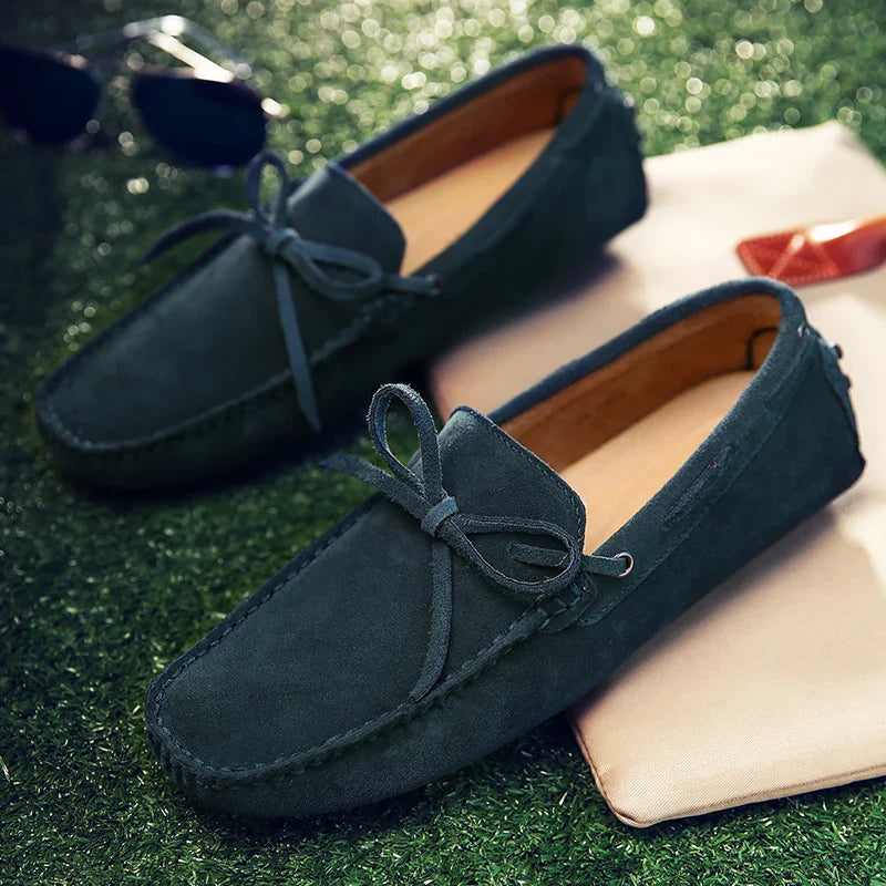 Casual zamszowe letnie loafersy