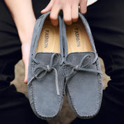 Casual zamszowe letnie loafersy