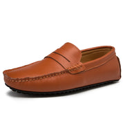 Casual skórzane letnie loafersy