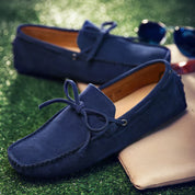 Casual zamszowe letnie loafersy