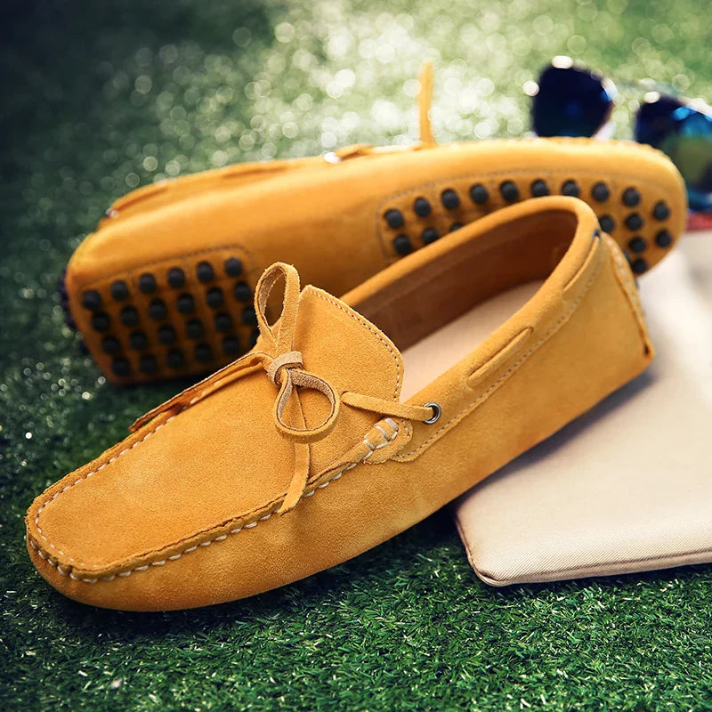 Casual zamszowe letnie loafersy
