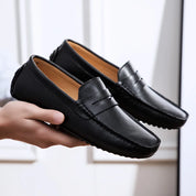 Casual skórzane letnie loafersy