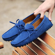 Casual zamszowe letnie loafersy