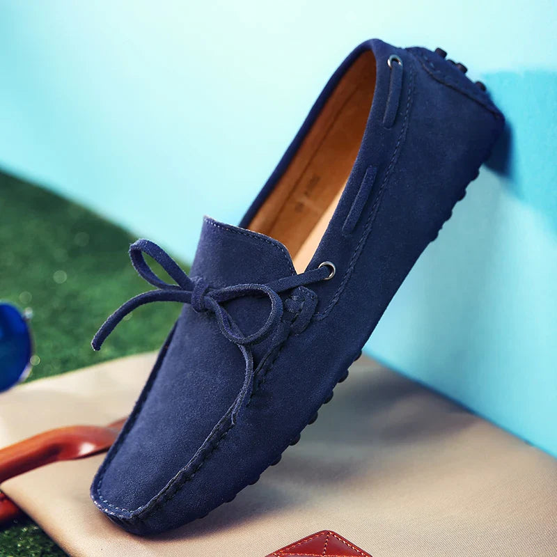 Casual zamszowe letnie loafersy