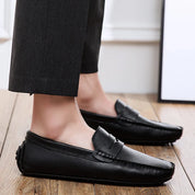 Casual skórzane letnie loafersy