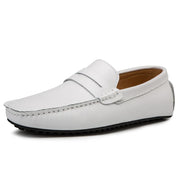 Casual skórzane letnie loafersy
