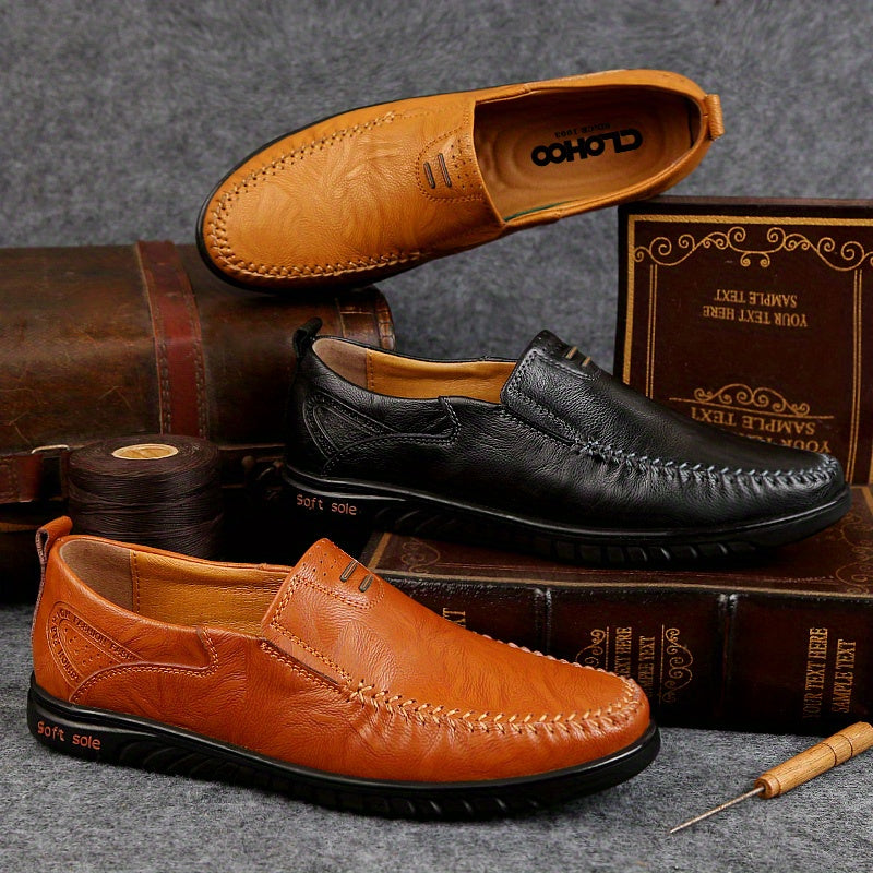Eleganckie skórzane loafersy