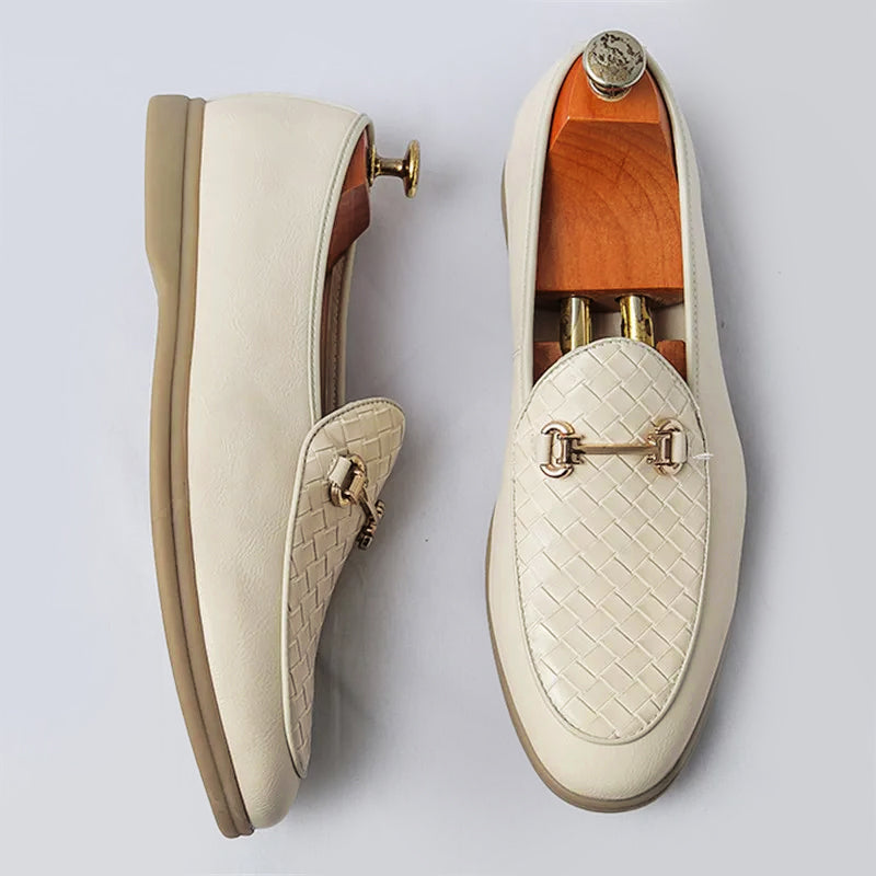 Eleganckie skórzane loafersy