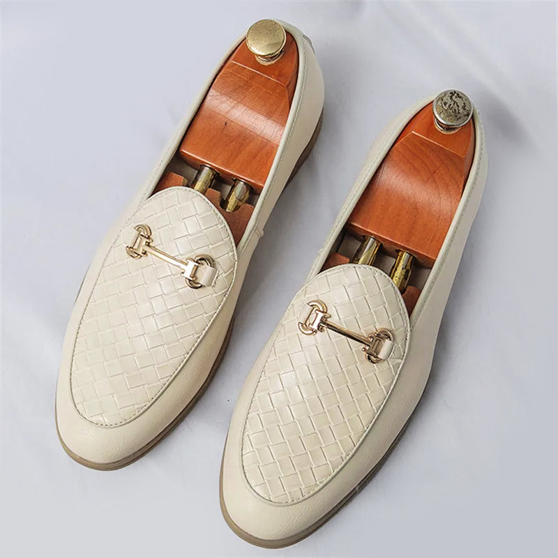 Eleganckie skórzane loafersy