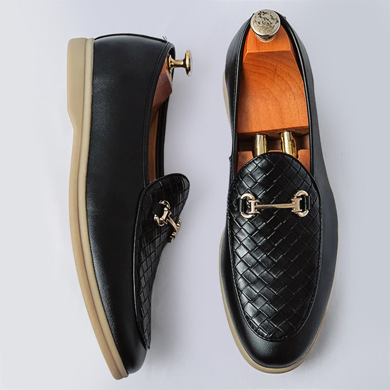 Eleganckie skórzane loafersy
