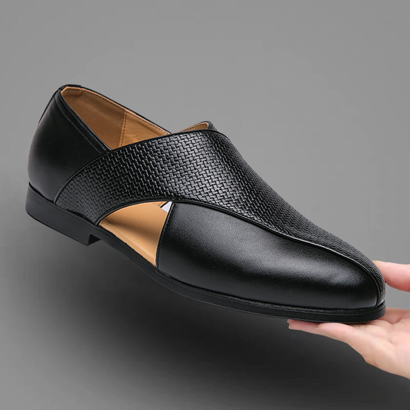 Vintage skórzane loafersy