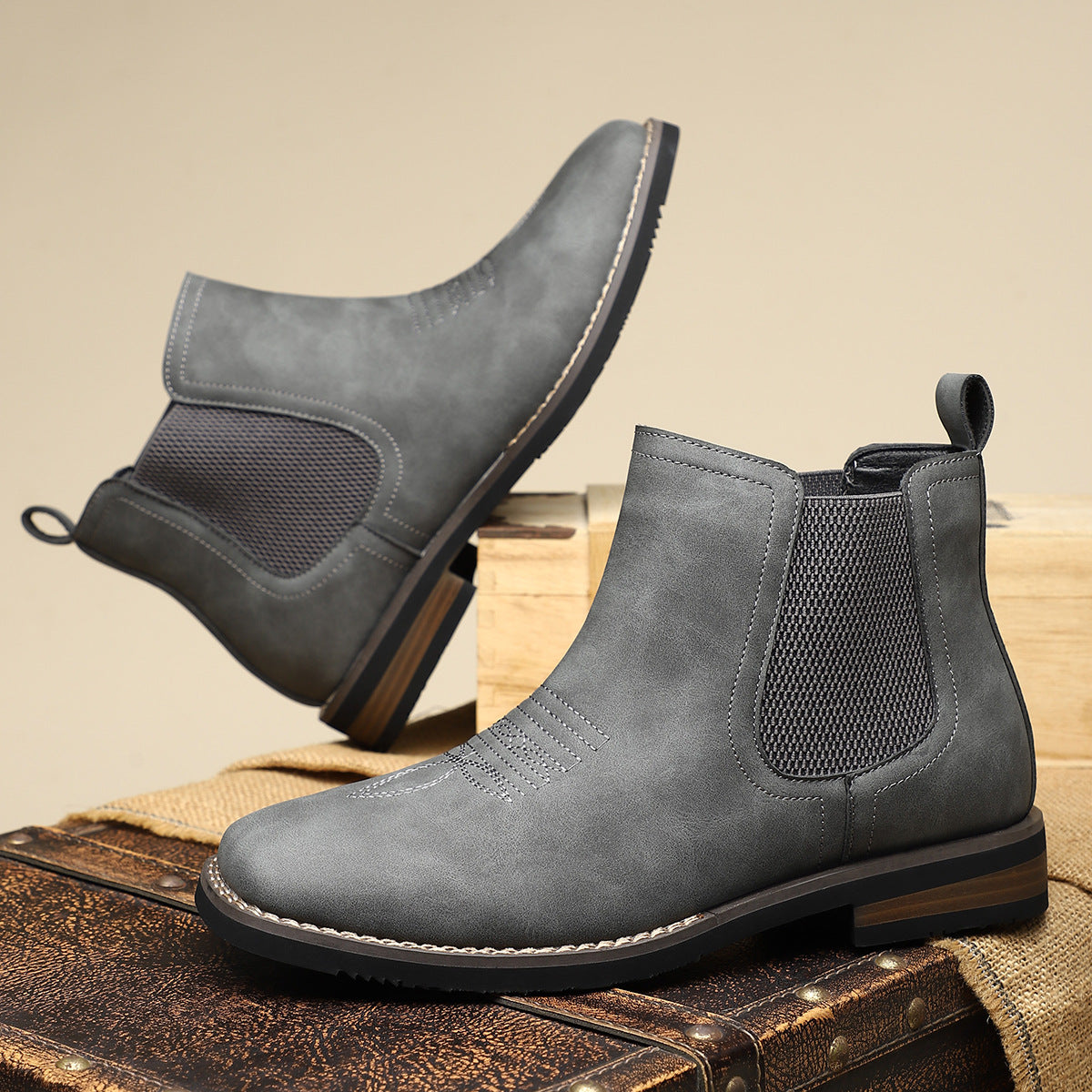 Eleganckie skórzane buty męskie