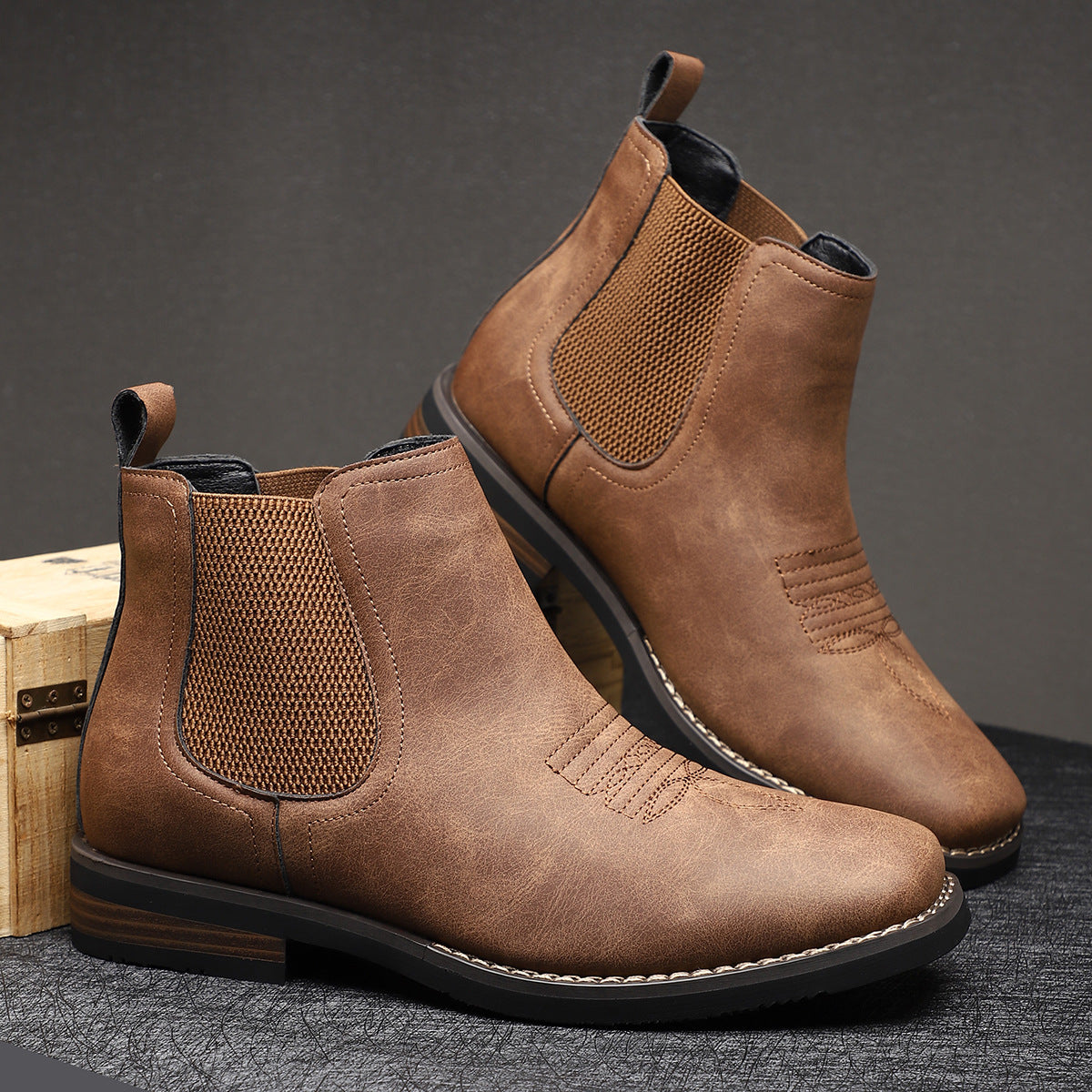 Eleganckie skórzane buty męskie