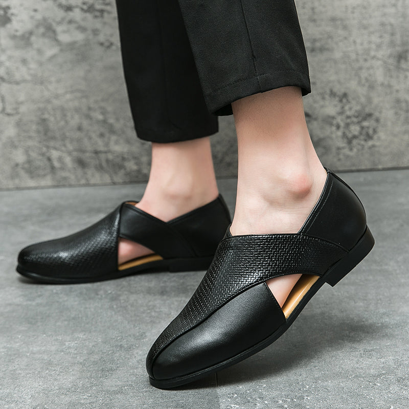 Vintage skórzane loafersy
