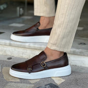 Skórzane Mokasyny Slip-On