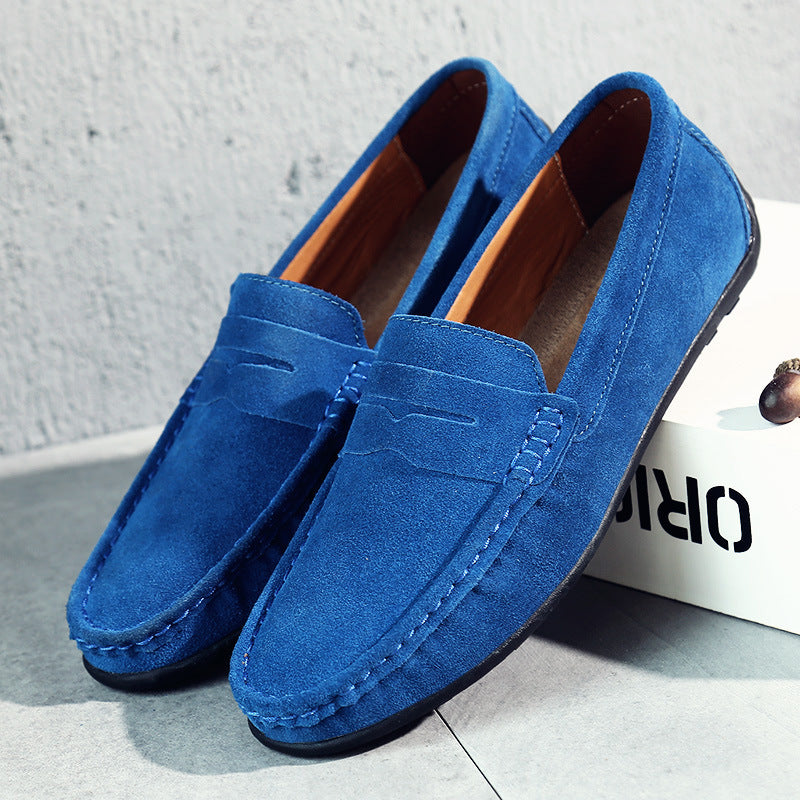 Retro zamszowe męskie loafersy