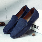 Retro zamszowe męskie loafersy