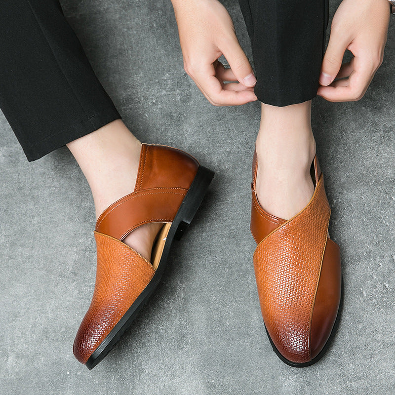 Vintage skórzane loafersy