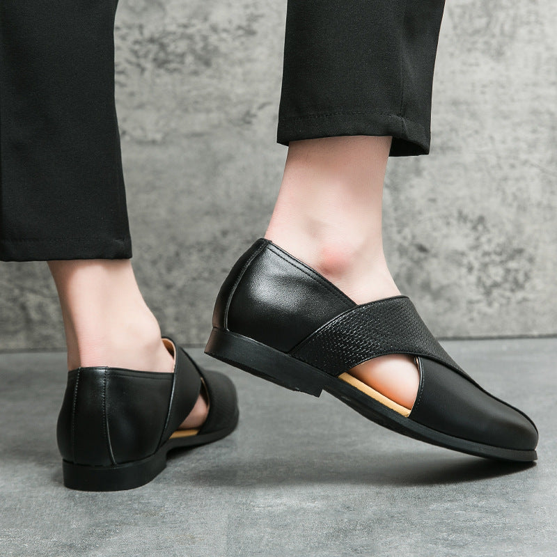 Vintage skórzane loafersy