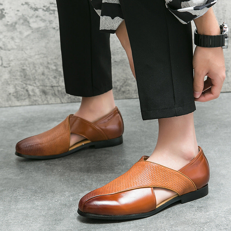 Vintage skórzane loafersy