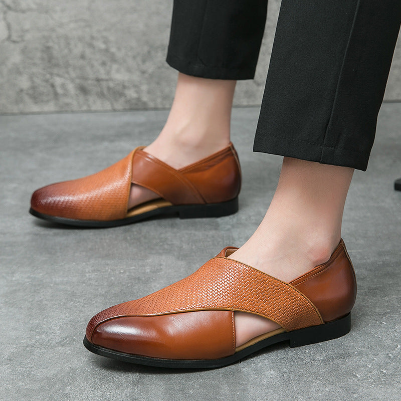 Vintage skórzane loafersy