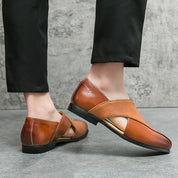 Vintage skórzane loafersy