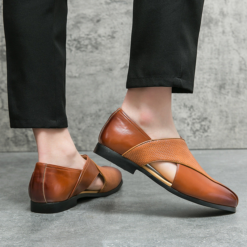 Vintage skórzane loafersy