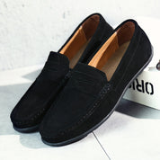 Retro zamszowe męskie loafersy