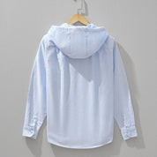 Lniana Bluza z Kapturem