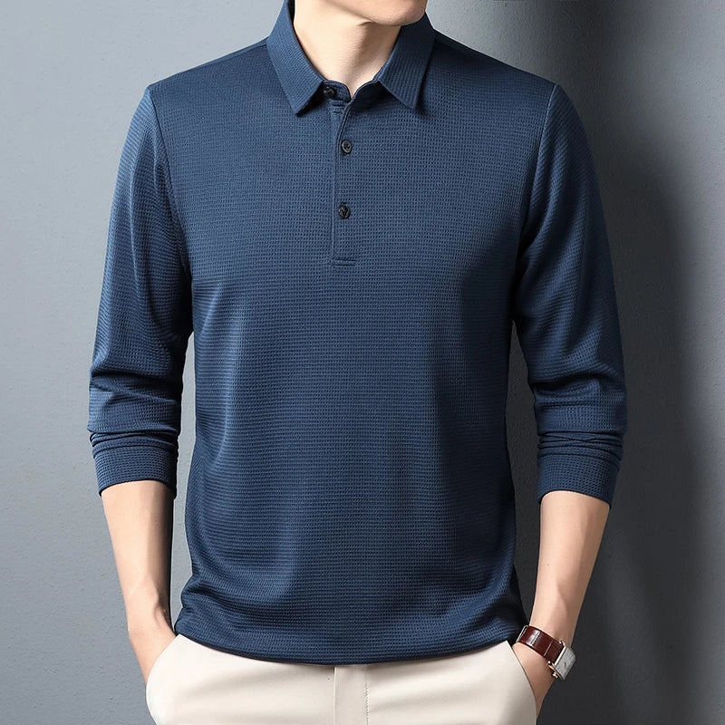 Elegancka Koszulka Polo z Długim Rękawem