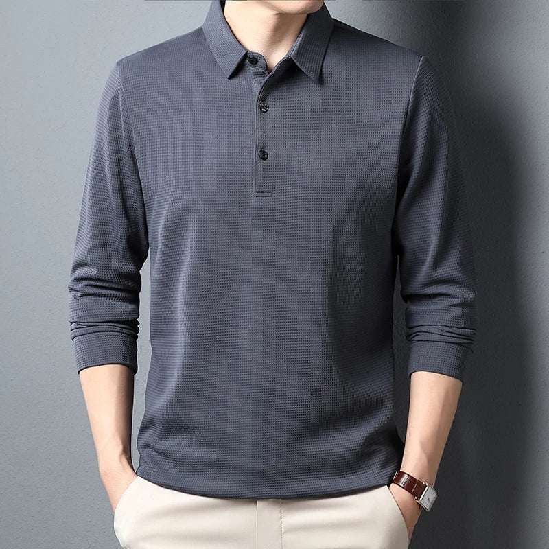 Elegancka Koszulka Polo z Długim Rękawem