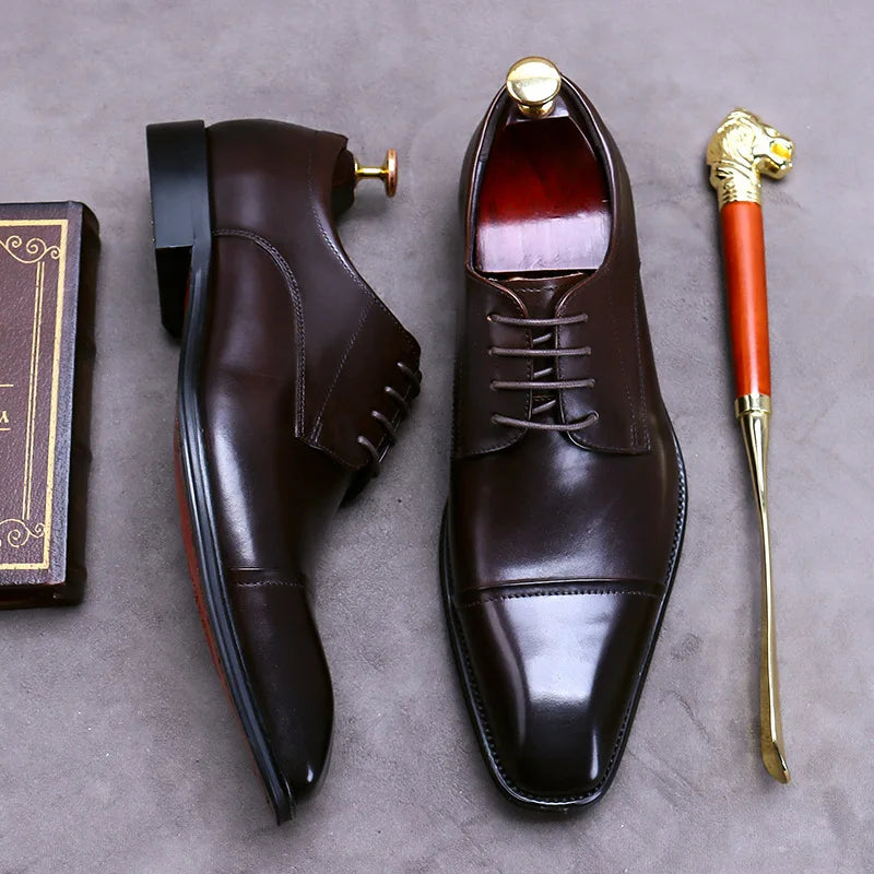 Eleganckie skórzane buty biznesowe