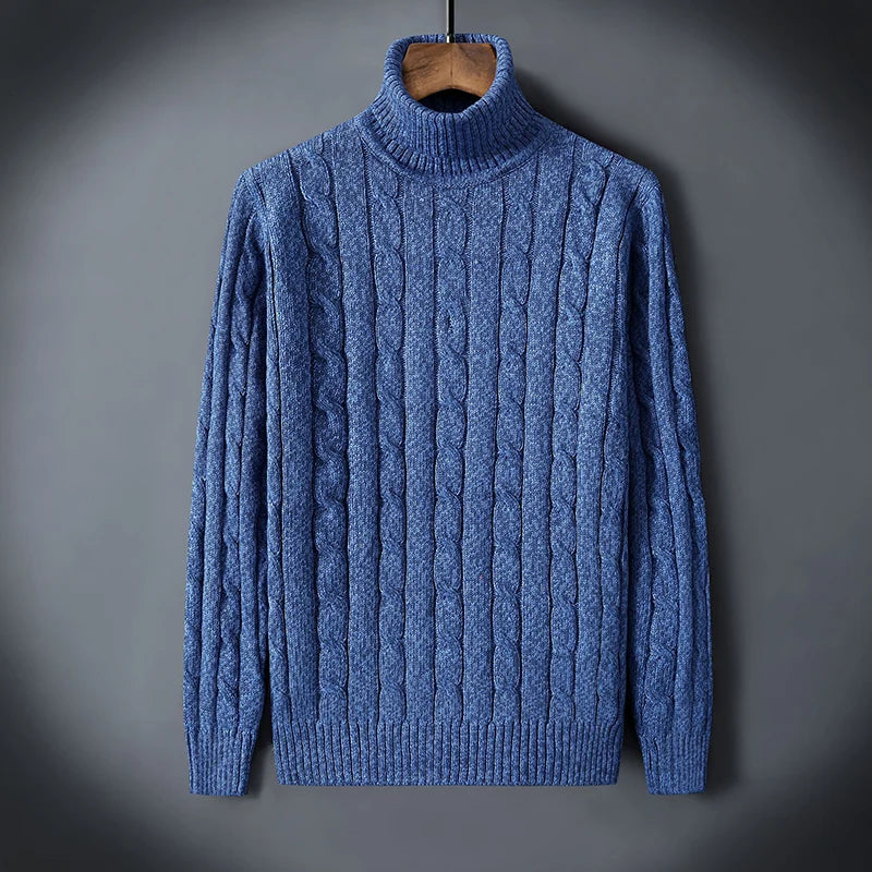 Elegancki Sweter z Wełny z Golfem