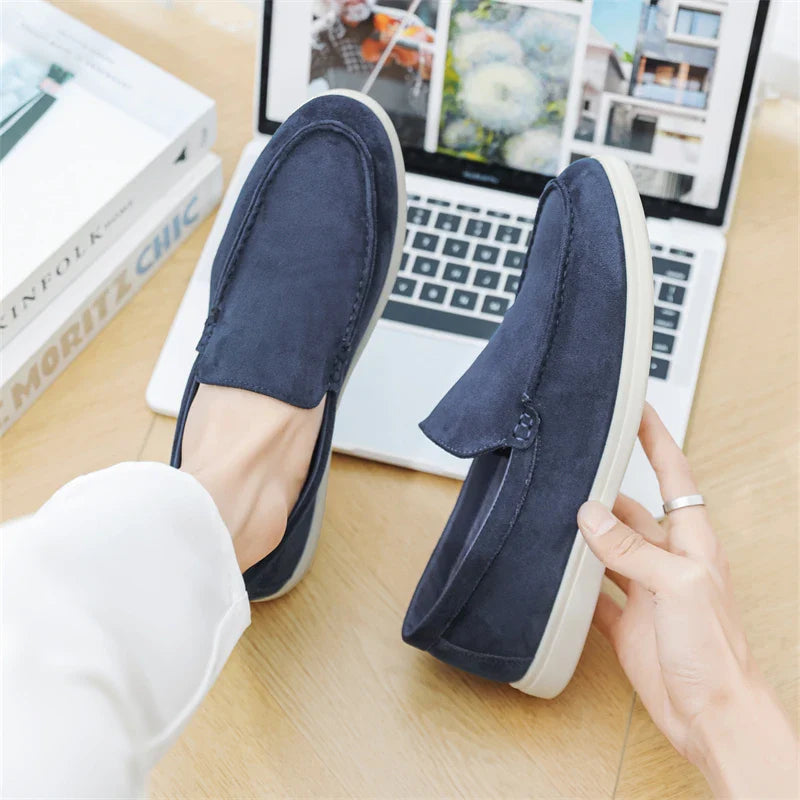 Casual zamszowe loafersy
