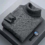 Elegancki Sweter Kaszmirowy z Wzorem