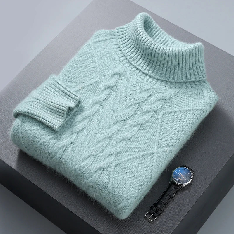 Elegancki Sweter Kaszmirowy z Wzorem