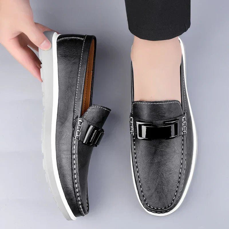 Luksusowe skórzane loafersy