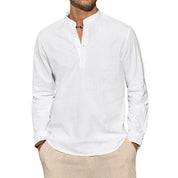 Elegancka Koszula Henley z Bawełny