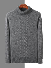 Elegancki Sweter Kaszmirowy z Wzorem